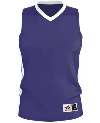 Alleson Athletic 538J Single Ply Basketball Jersey Purple/ White