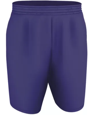 Alleson Athletic A205BY Youth Blank Game Shorts in Purple/ gold