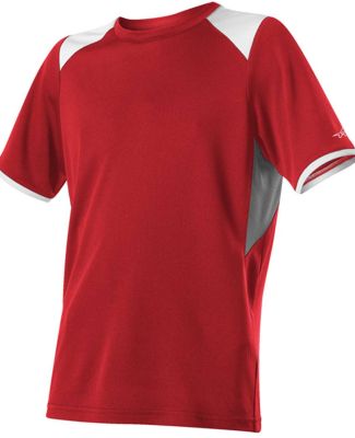 Alleson Athletic 530CJY Youth Baseball Crew Jersey in Red