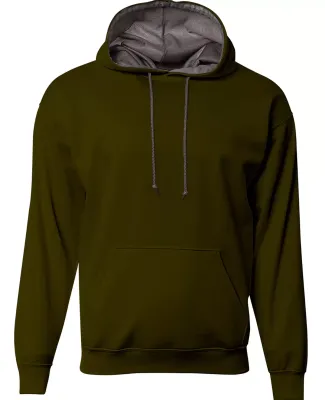 A4 Apparel N4279 Men's Sprint Tech Fleece Hooded S MILITARY GREEN