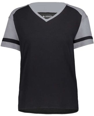 Augusta Sportswear 2914 Women's Fanatic 2.0 T-Shir in Black/ grey heather
