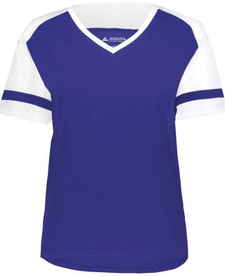 Augusta Sportswear 2914 Women's Fanatic 2.0 T-Shir in Purple/ white