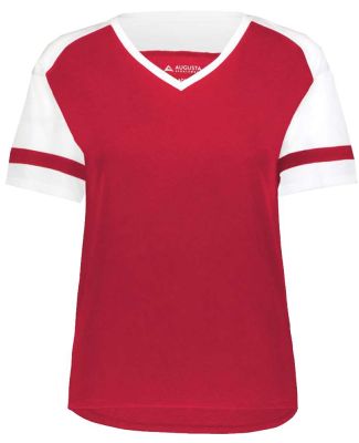 Augusta Sportswear 2914 Women's Fanatic 2.0 T-Shir in Scarlet/ white