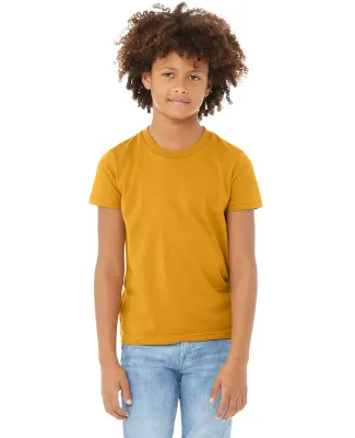 Bella + Canvas 3001Y Youth Jersey T-Shirt in Mustard