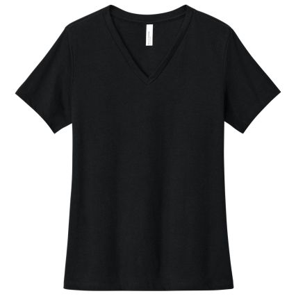 Bella + Canvas 6405CVC Ladies' Relaxed Heather CVC in Solid black blend