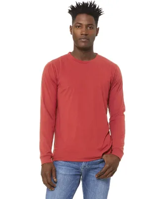 Bella + Canvas 3513 Unisex Triblend Long-Sleeve T- in Red triblend