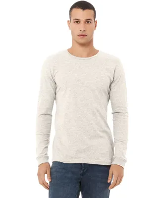 Bella + Canvas 3513 Unisex Triblend Long-Sleeve T- in Oatmeal triblend