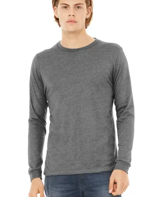 Bella + Canvas 3513 Unisex Triblend Long-Sleeve T- in Grey triblend