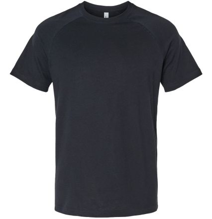 Bella + Canvas 3201 FWD Fashion Men's Heather CVC  in Solid black blend