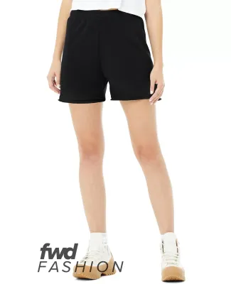 Bella + Canvas 3797 Ladies' Cutoff Sweat Short in Black