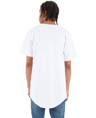 Shaka Wear SHCLT Adult 6 oz., Curved Hem Long T-Sh in White