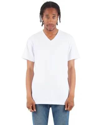 Shaka Wear SHVEE Adult 6.2 oz., V-Neck T-Shirt in White