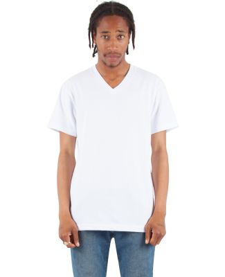 Shaka Wear SHVEE Adult 6.2 oz., V-Neck T-Shirt WHITE