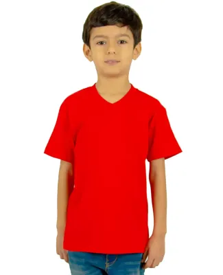 Shaka Wear SHVEEY Youth 5.9 oz., V-Neck T-Shirt in Red
