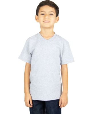 Shaka Wear SHVEEY Youth 5.9 oz. V-Neck T-Shirt in Heather grey
