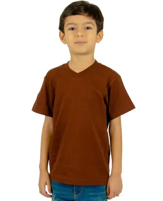 Shaka Wear SHVEEY Youth 5.9 oz., V-Neck T-Shirt in Brown