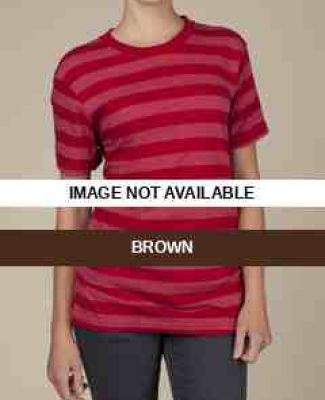 01520CQ Alternative Apparel Tonal Stripe Tee Brown