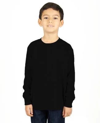 Shaka Wear SHTHRMY Youth 8.9 oz., Thermal T-Shirt in Black