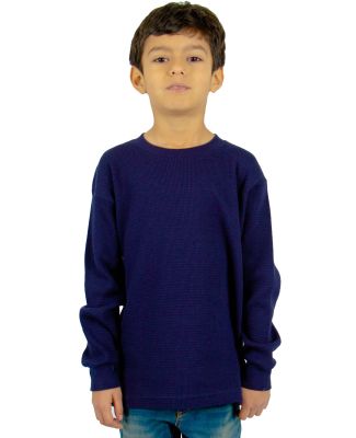 Shaka Wear SHTHRMY Youth 8.9 oz., Thermal T-Shirt in Navy