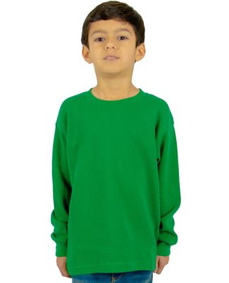 Shaka Wear SHTHRMY Youth 8.9 oz., Thermal T-Shirt in Kelly green