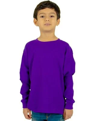 Shaka Wear SHTHRMY Youth 8.9 oz., Thermal T-Shirt in Purple