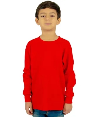 Shaka Wear SHTHRMY Youth 8.9 oz., Thermal T-Shirt in Red