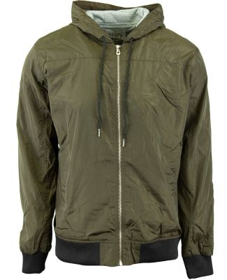 Shaka Wear SHWBJ Adult Windbreaker Jacket in Olive
