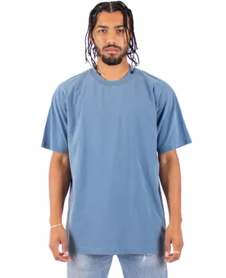 Shaka Wear SHGD Garment-Dyed Crewneck T-Shirt in Washed denim