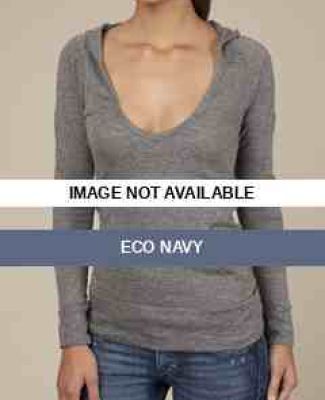 01969E1 Alternative Apparel Long-Sleeve Deep V Hoo Eco Navy