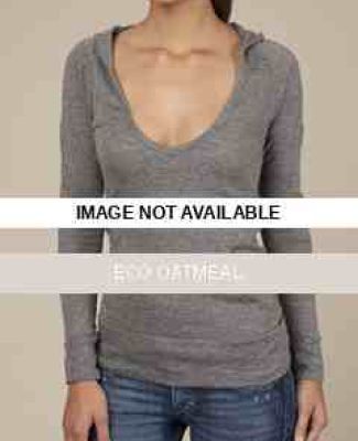 01969E1 Alternative Apparel Long-Sleeve Deep V Hoo Eco Oatmeal