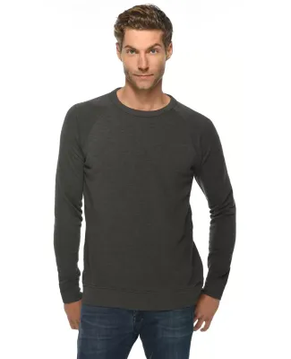 Lane Seven Apparel LS13004 Unisex French Terry Cre HEATHER CHARCOAL