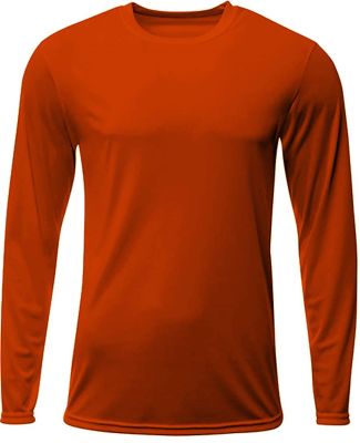 A4 Apparel N3425 Men's Sprint Long Sleeve T-Shirt in Athletic orange