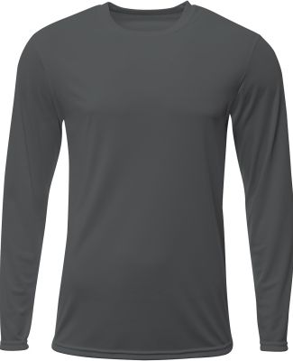 A4 Apparel N3425 Men's Sprint Long Sleeve T-Shirt in Graphite