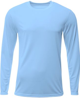 A4 Apparel N3425 Men's Sprint Long Sleeve T-Shirt in Light blue
