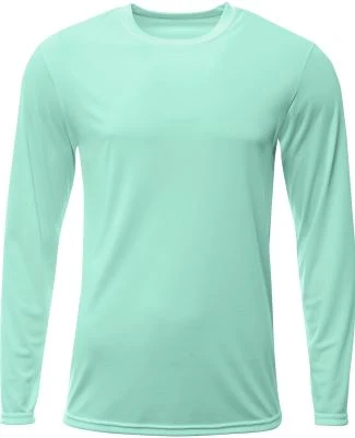 A4 Apparel N3425 Men's Sprint Long Sleeve T-Shirt in Pastel mint