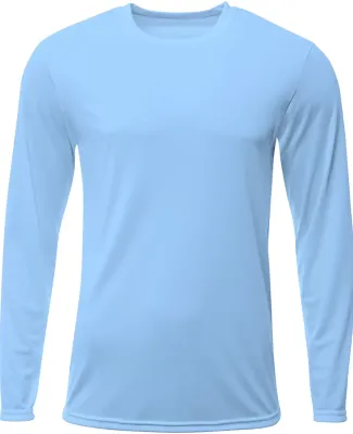 A4 Apparel N3425 Men's Sprint Long Sleeve T-Shirt LIGHT BLUE