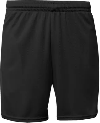 A4 Apparel N5384 Adult 7 Mesh Short With Pockets BLACK