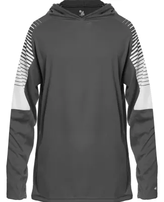 Badger Sportswear 2211 Youth Lineup Hooded Long Sl in Graphite