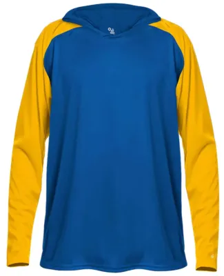Badger Sportswear 2235 Breakout Youth Hooded T-Shi Royal/ Gold