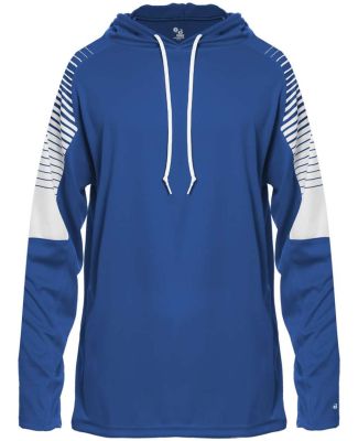 Badger Sportswear 4211 Lineup Hooded Long Sleeve T in Royal