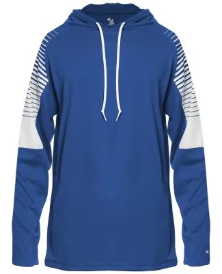 Badger Sportswear 4211 Lineup Hooded Long Sleeve T in Royal