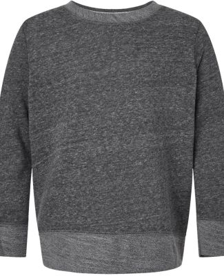 LA T 2279 Youth French Terry Long Sleeve Crewneck  in Smoke melange