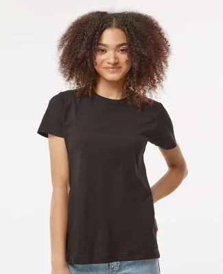 Tultex 0216 / Misses Fine Jersey Tee with a Tear-A Black