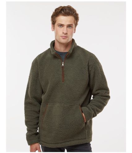 Boxercraft BM8510 Everest Quarter Zip Fleece Pullo in Olive