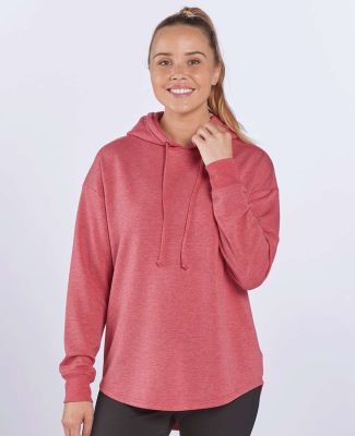 Boxercraft BW5301 Women's Dream Fleece Hooded Pull in Red heather