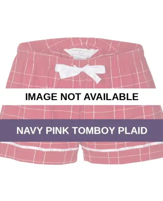 Boxercraft BW6501 Women's Flannel Shorts Navy Pink Tomboy Plaid