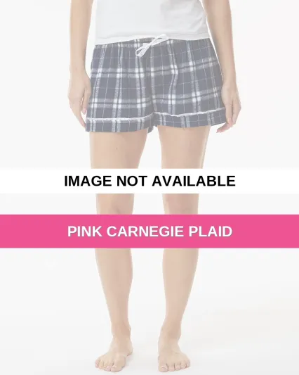 Boxercraft BW6501 Women's Flannel Shorts Pink Carnegie Plaid