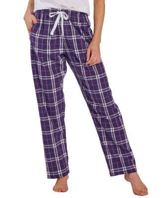 Boxercraft BW6620 Women's Haley Flannel Pants in Purple/ white