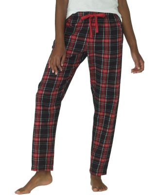 Boxercraft BW6620 Women's Haley Flannel Pants in Black/ red kingston plaid