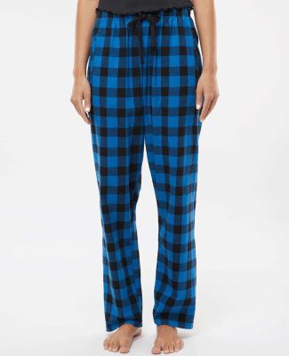 Boxercraft BW6620 Women's Haley Flannel Pants in Royal/ black buffalo